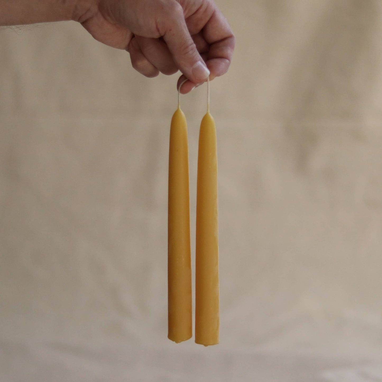 Beeswax Taper Dinner Candles - Set of 2