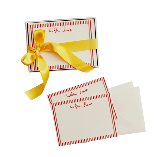 Stripe with love Notelets - Set of 10