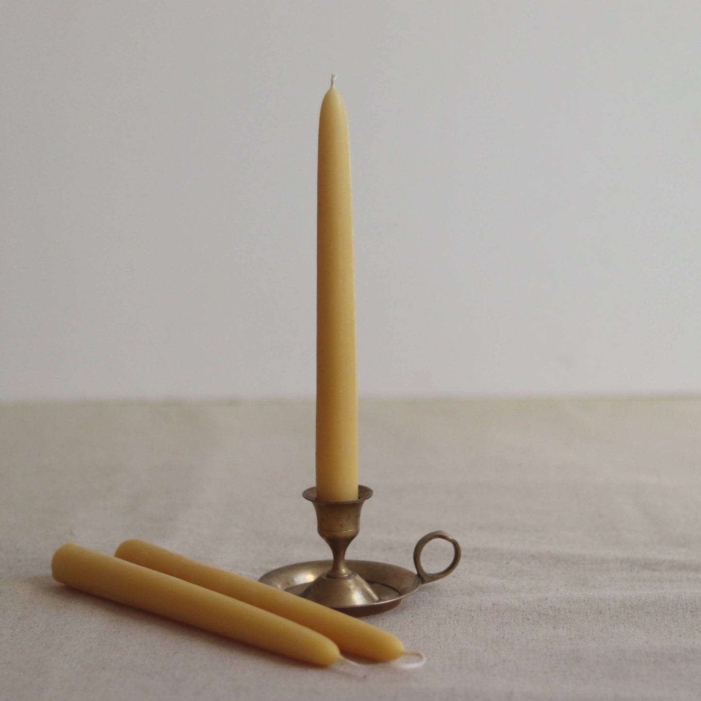 Beeswax Taper Dinner Candles - Set of 2