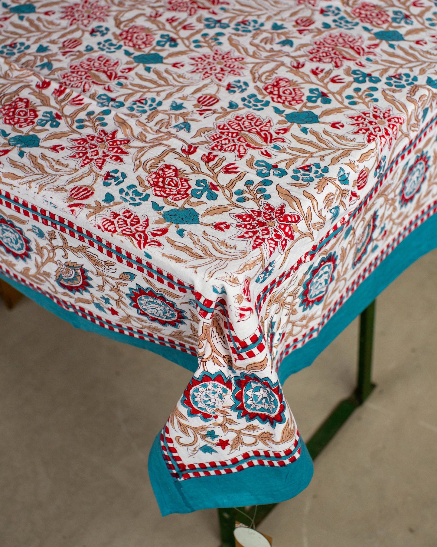 Block Printed Tablecloth: 150 x 220cm
