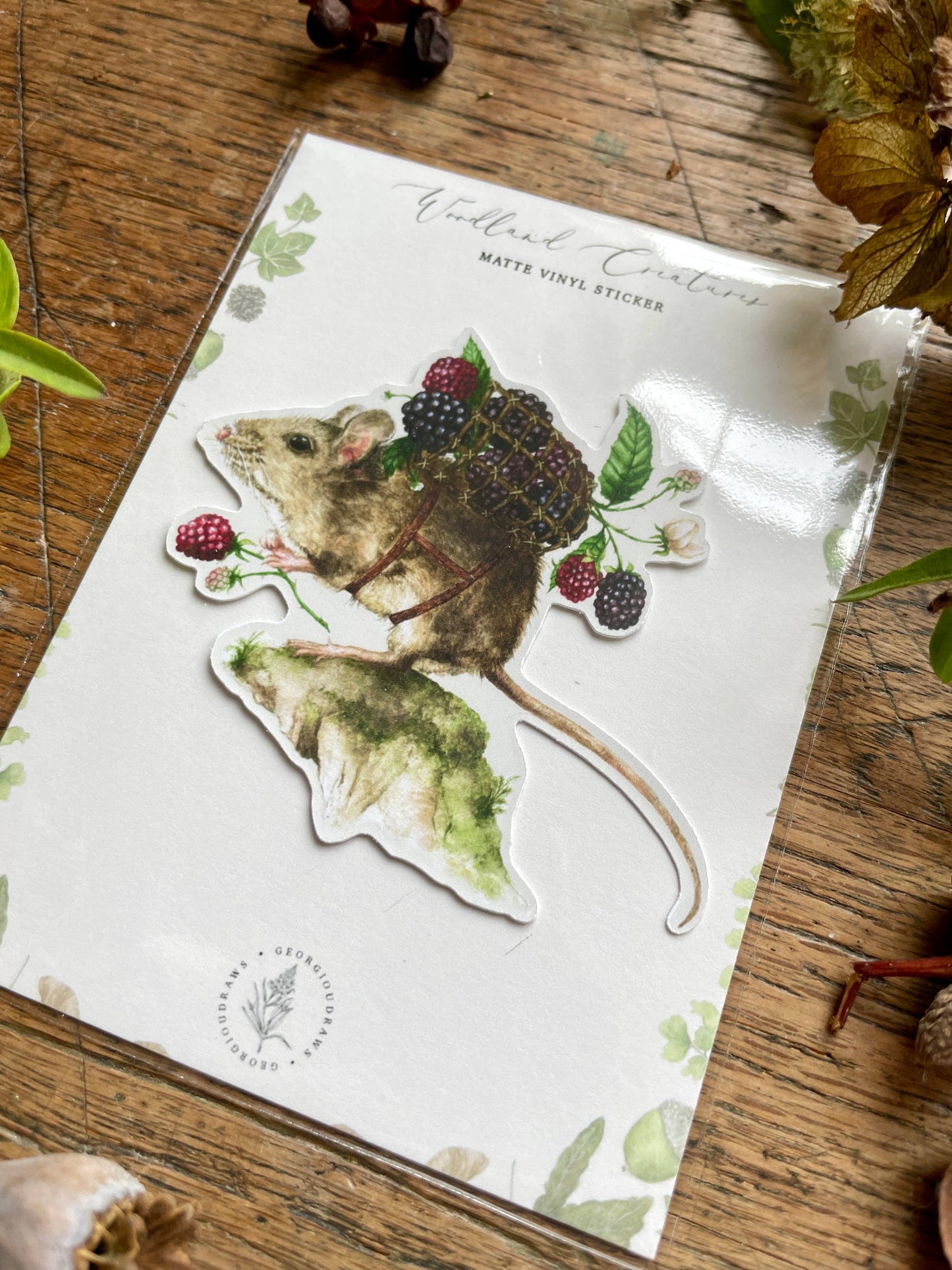 The Harvester Matt Vinyl Sticker | Whimsical Animal Nature