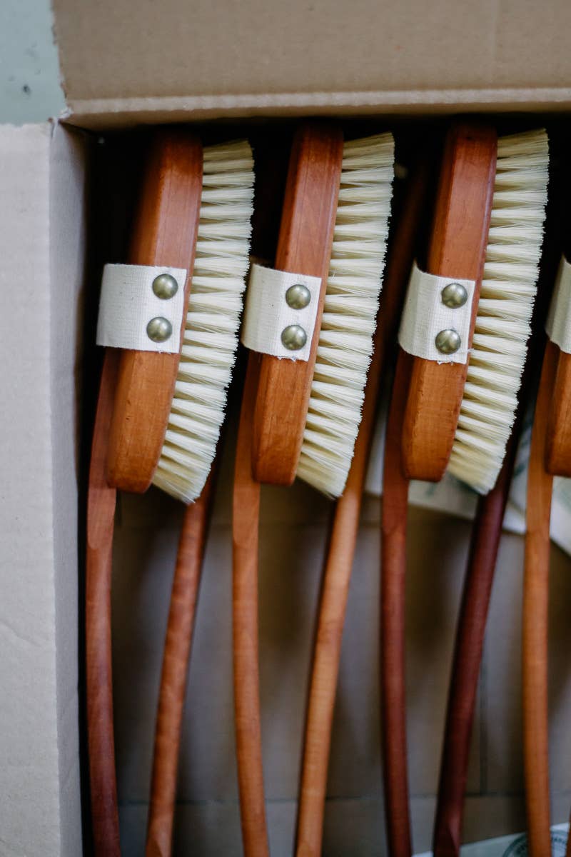 Pear Wood Body Brush