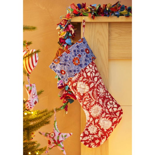 Akya Floral Block Print Stocking