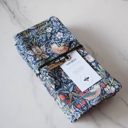 Dish Cloths, Eco Friendly, Reusable William Morris cloths: Strawberry Thief