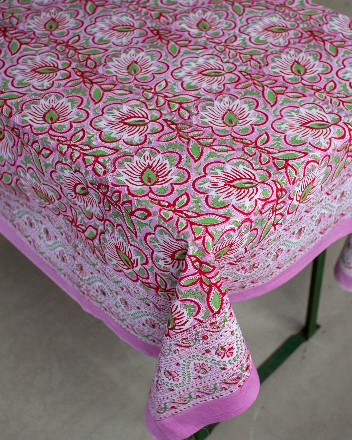 Block Printed Tablecloth: 150 x 220cm