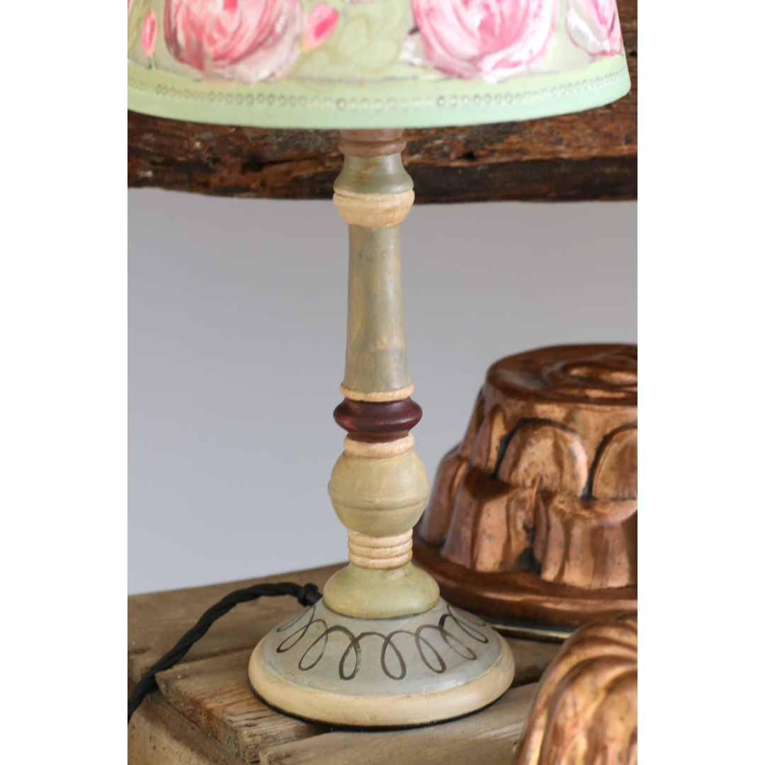 Bloomsbury Revisited - Peony Shade & Candle Base (9 inch)