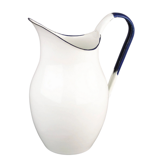 White Pumped Jug 2.5 Litre