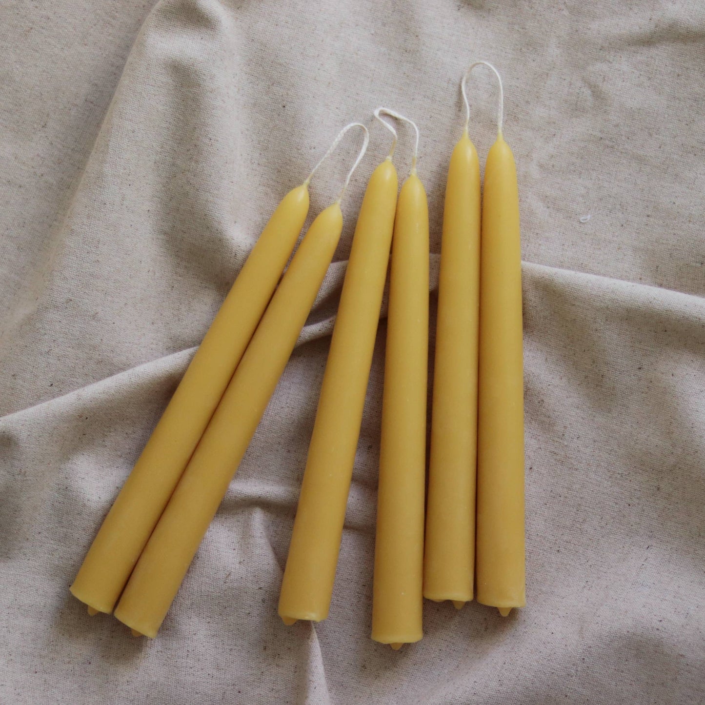 Beeswax Taper Dinner Candles - Set of 2