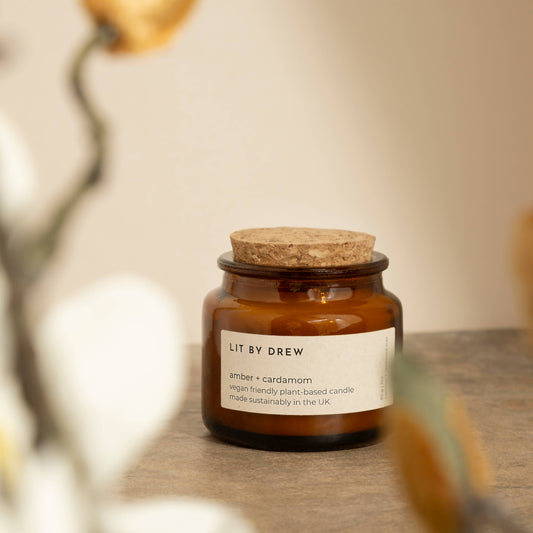 Amber & Cardamom Natural Wax Candle - Small