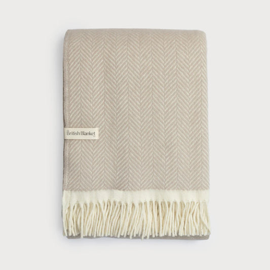Beige British Blanket 130x200cm