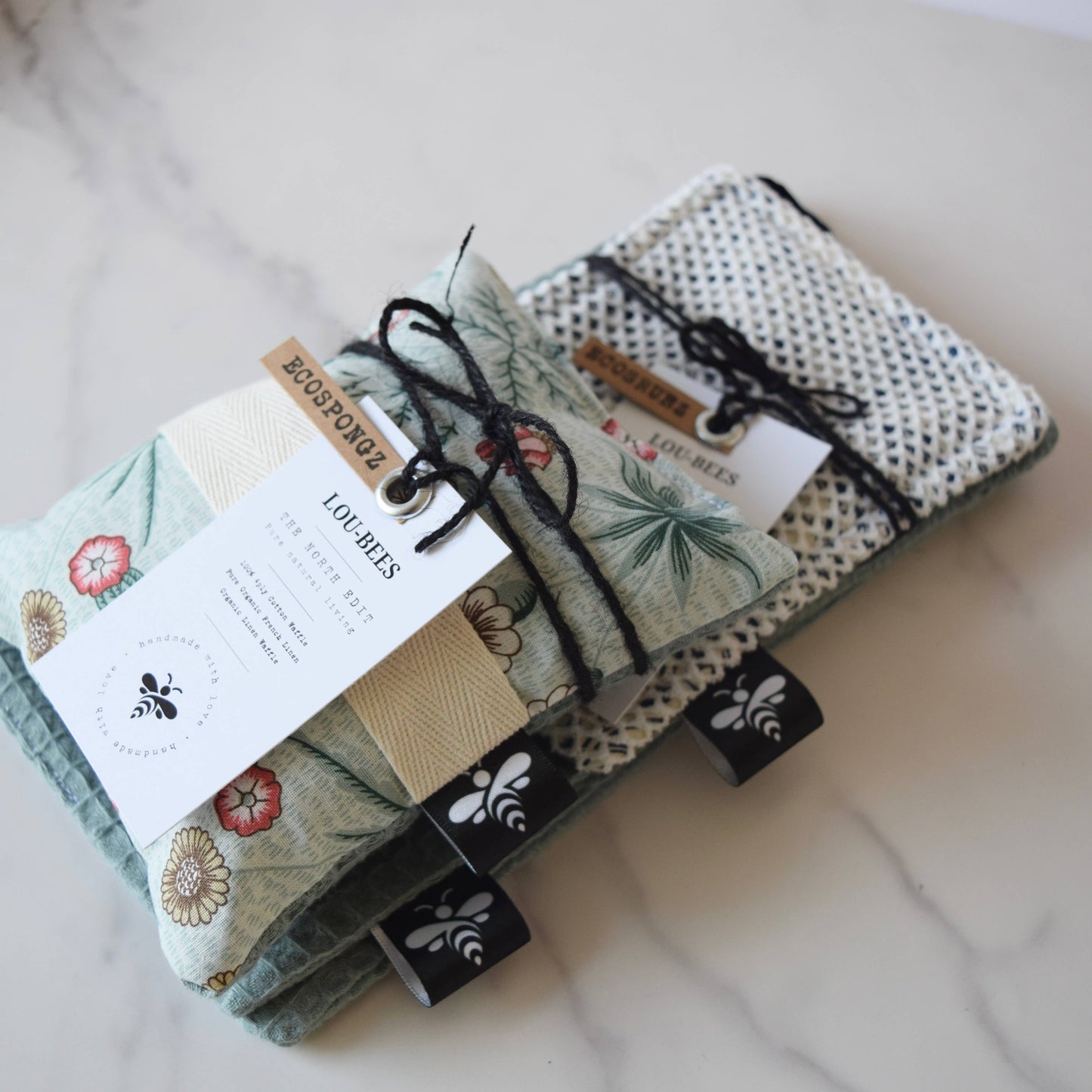 Eco Kitchen Trio Pack – William Morris & Striped Linen: Strawberry Thief
