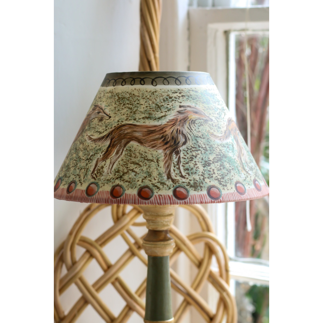 Bloomsbury Revisited - Olive Hound & Small Candle Base (9 inch)