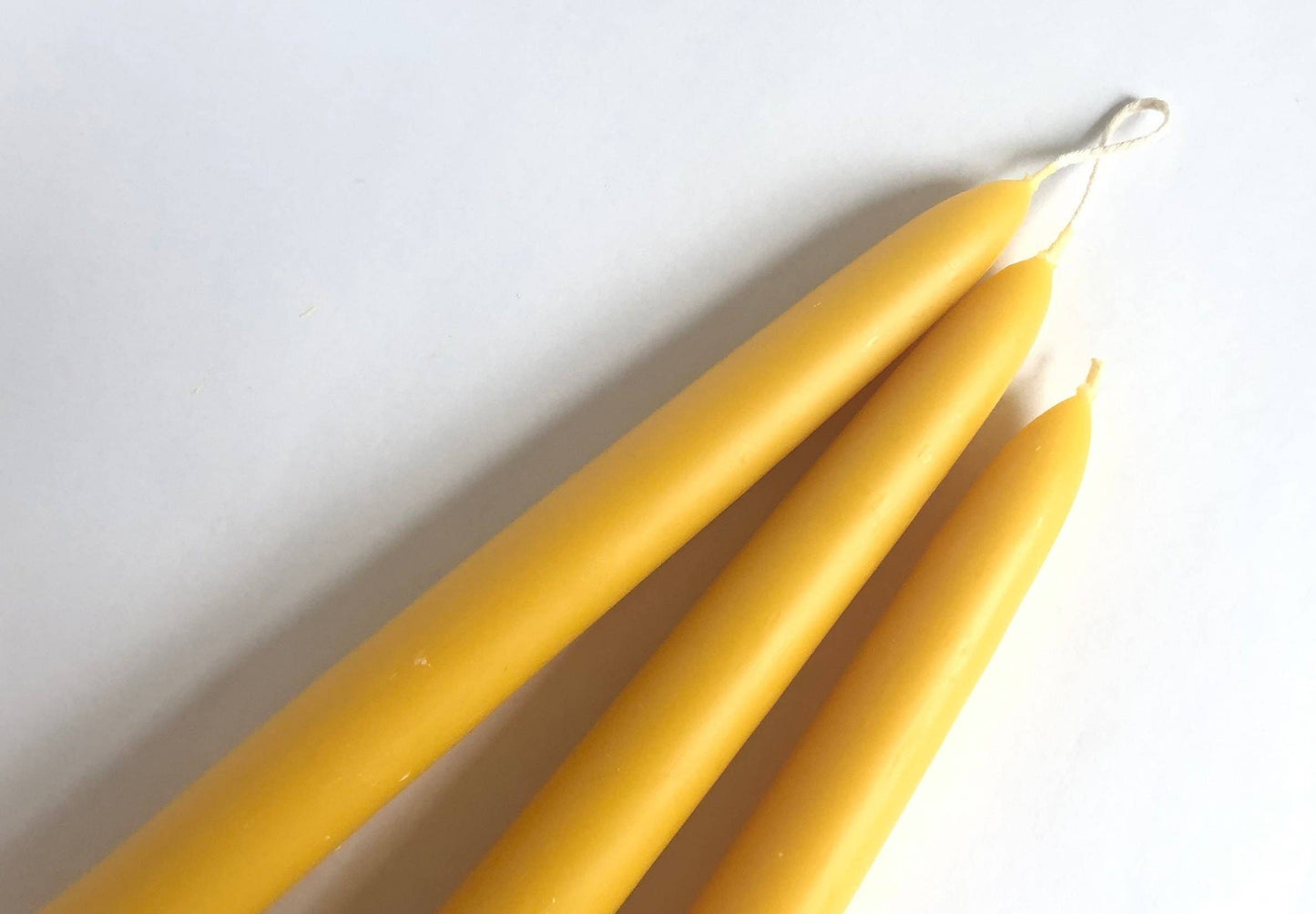 Beeswax Large Taper Candles - Set of 3