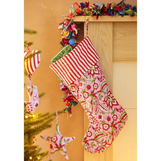 Arana Floral Block Print Stocking