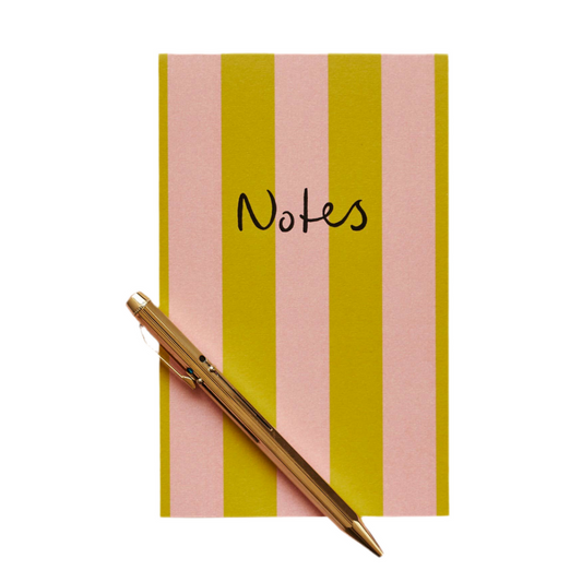 Notepad Stripe Green & Pink