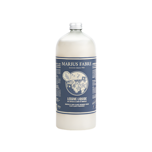 Marius Fabre Marseille Soap Flakes Washing Liquid with Baking Soda 1L - Olive Tree Leaves