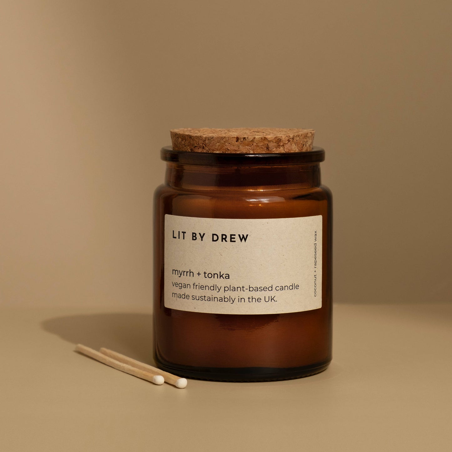 Myrrh & Tonka Natural Wax Candle - Medium