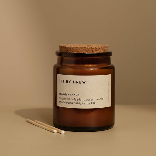 Myrrh & Tonka Natural Wax Candle - Medium