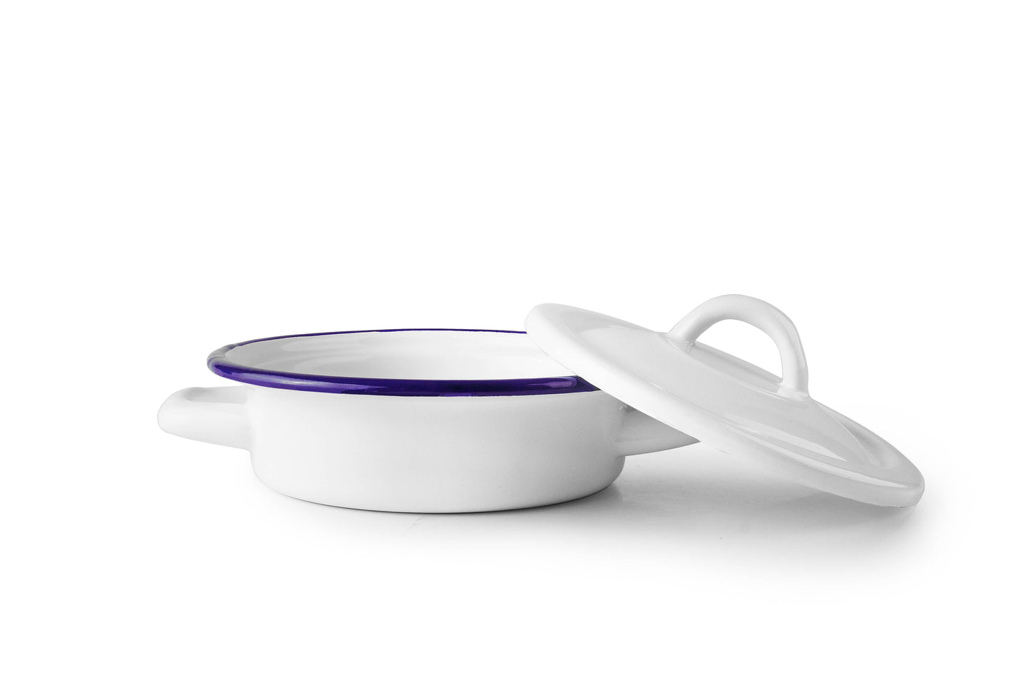 Enamel White Egg Plate With Lid