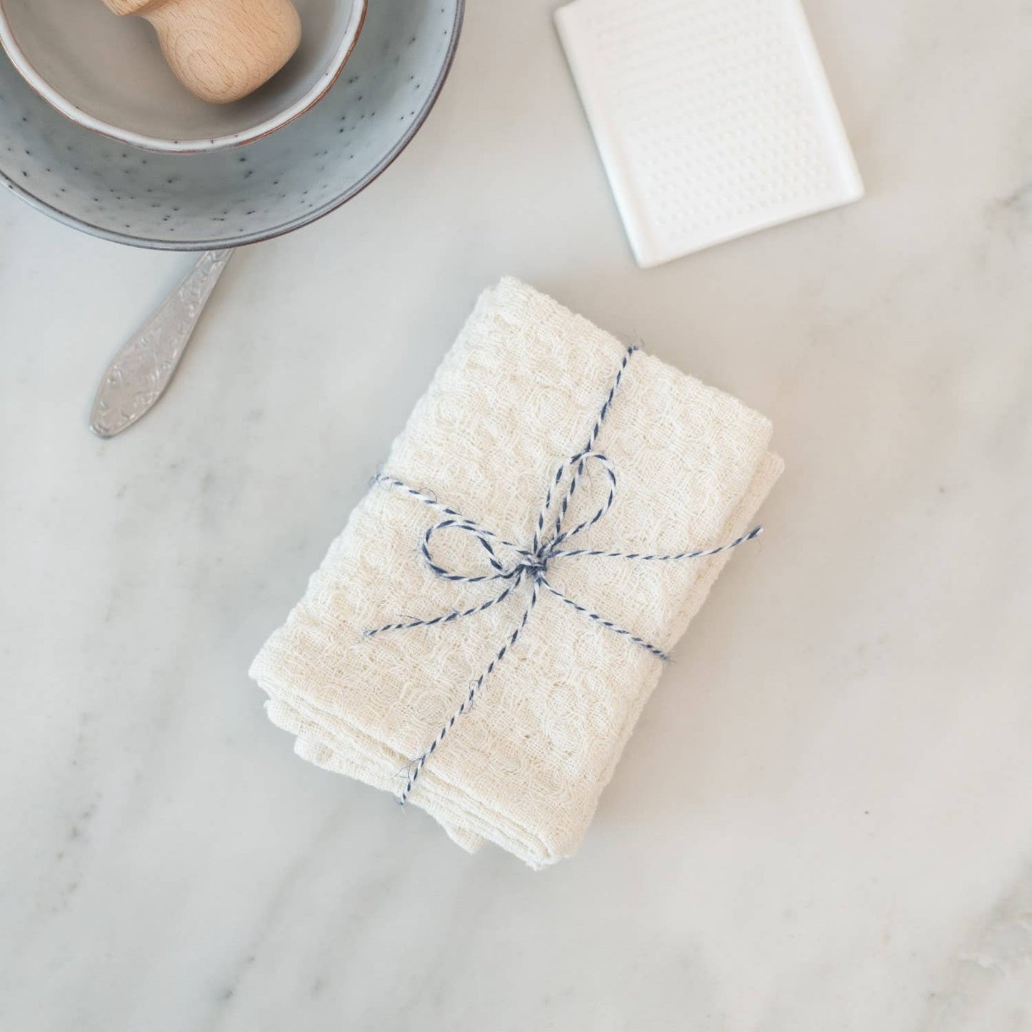 Undyed Linen Dishcloth Set of 2