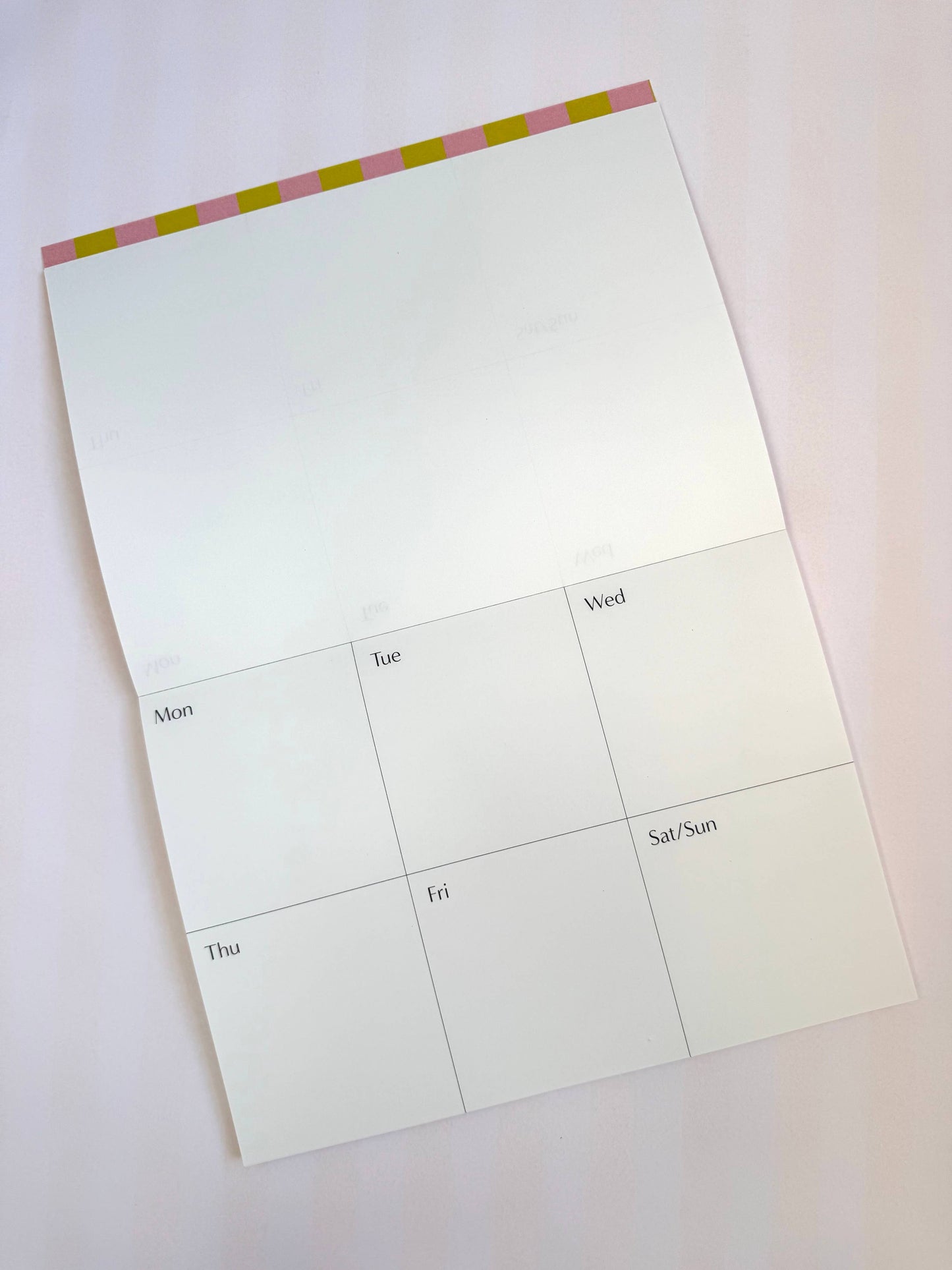 Weekly Planner Classic Stripe Pink & Green