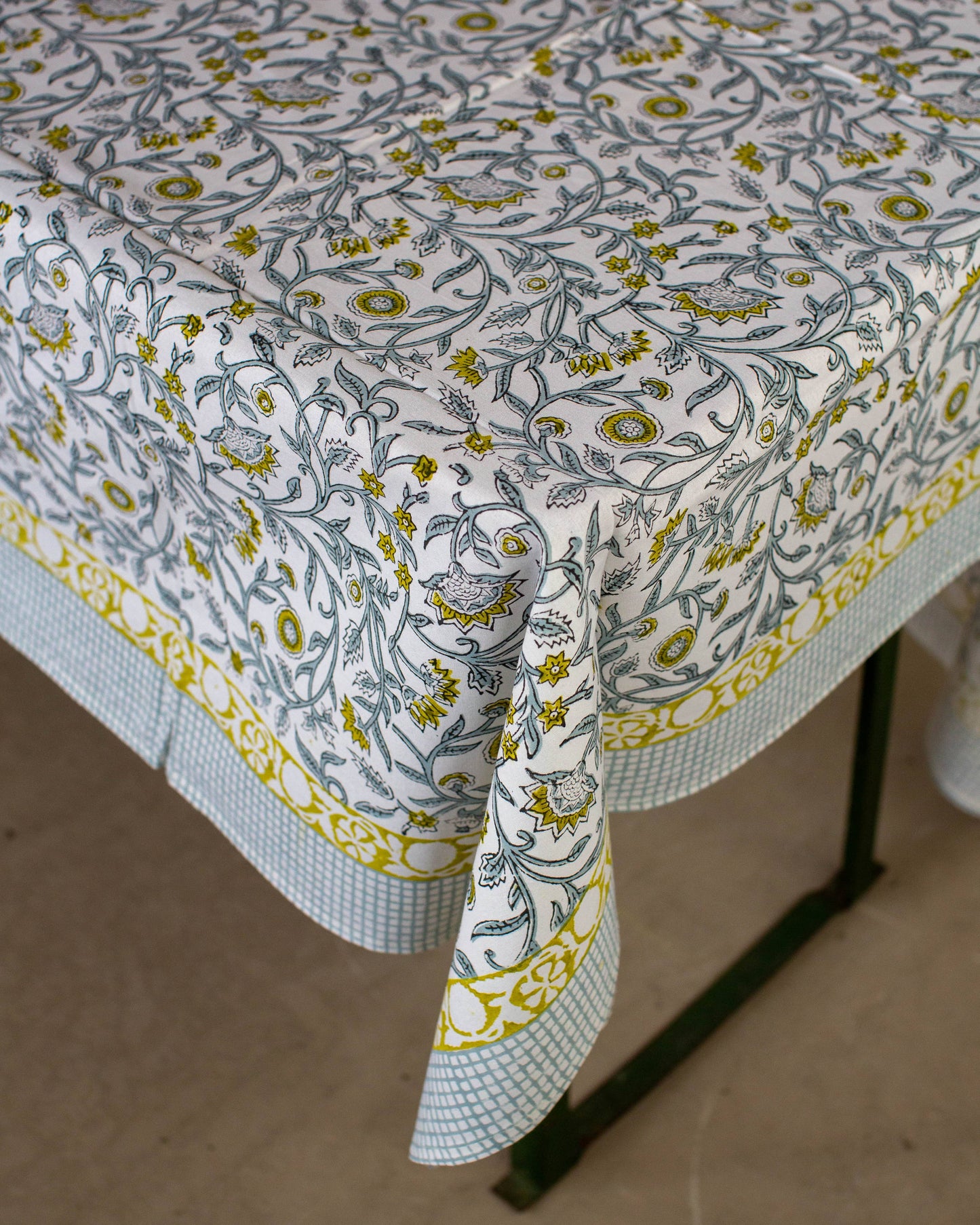 Block Printed Tablecloth - 150 x 220cm