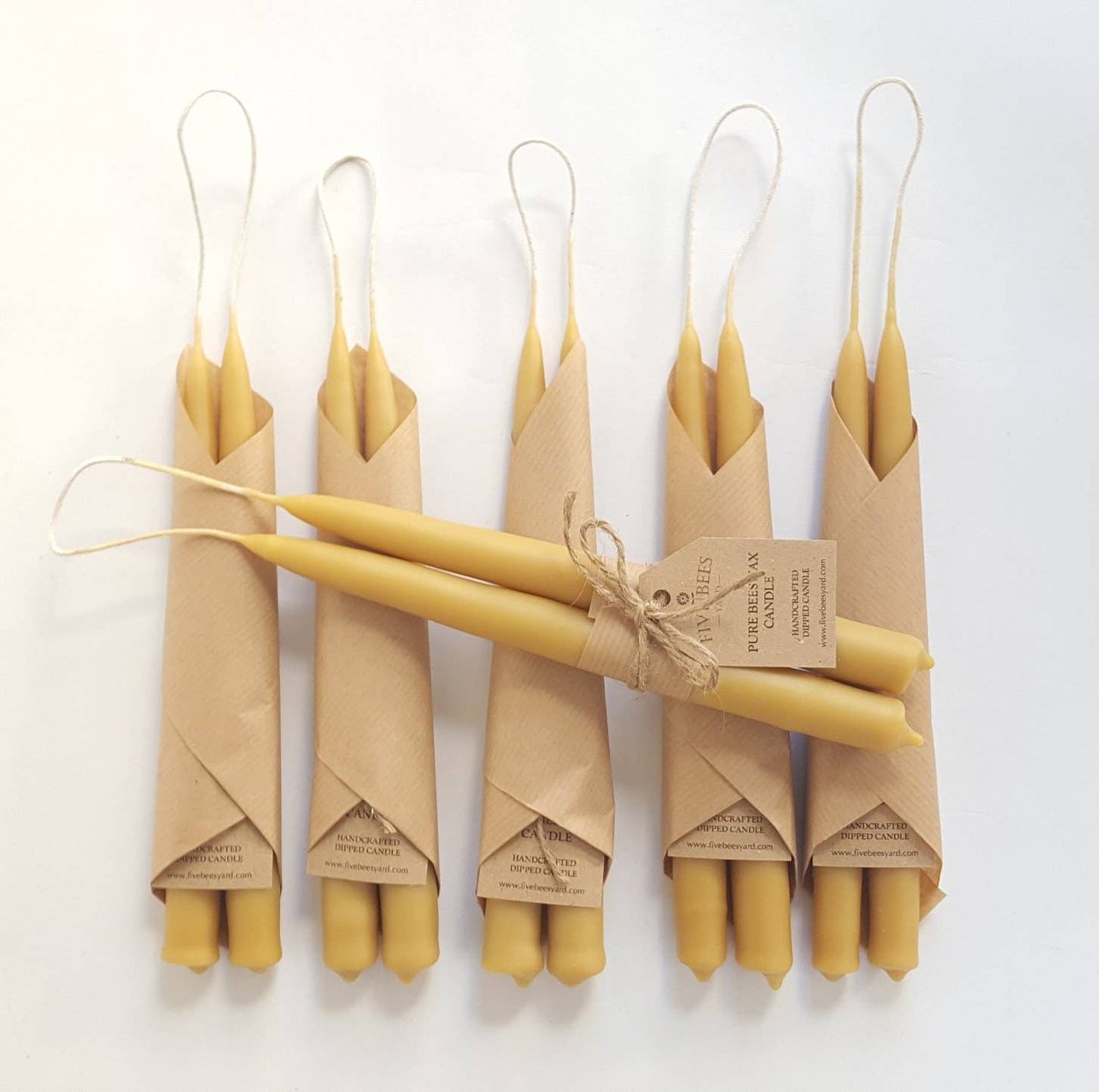Beeswax Taper Candles - Aromatherapy Candles - Set of 2