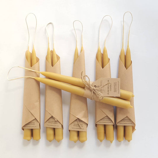 Beeswax Taper Candles - Aromatherapy Candles - Set of 2
