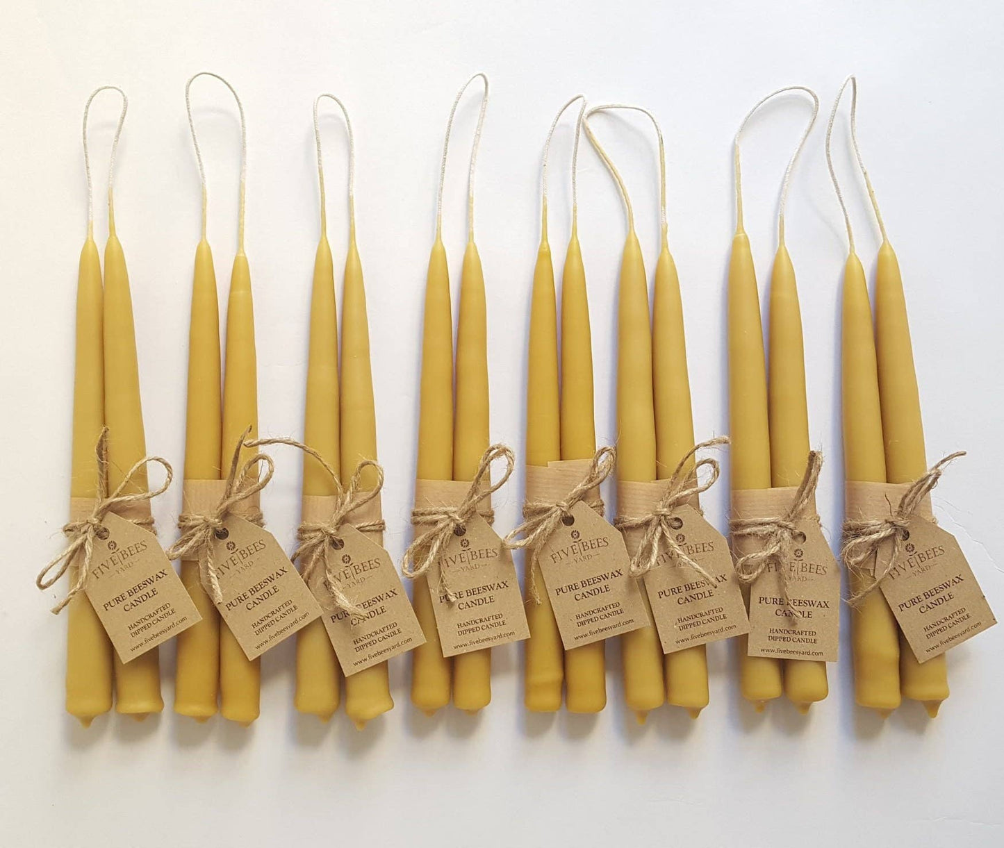 Beeswax Taper Candles - Aromatherapy Candles - Set of 2
