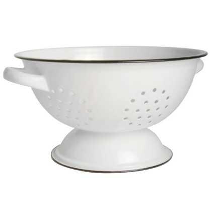 Enamel White Colander