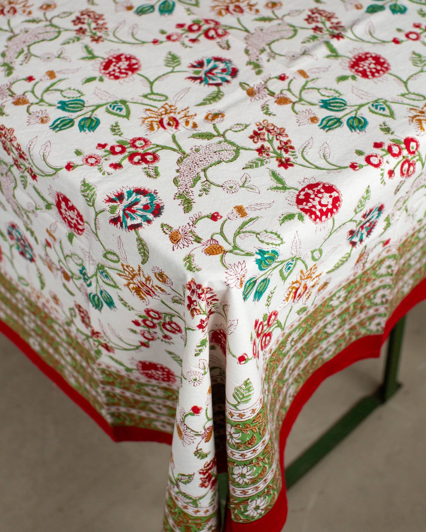 Block Printed Tablecloth: 150 x 220cm
