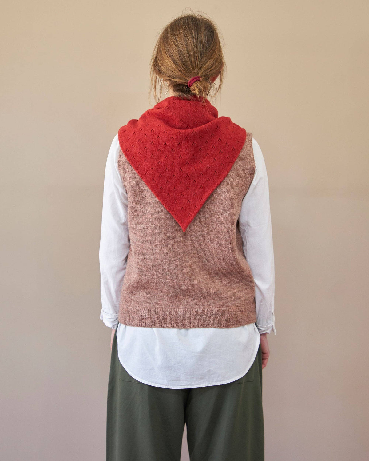 Pointelle Neckerchief | Poppy Red
