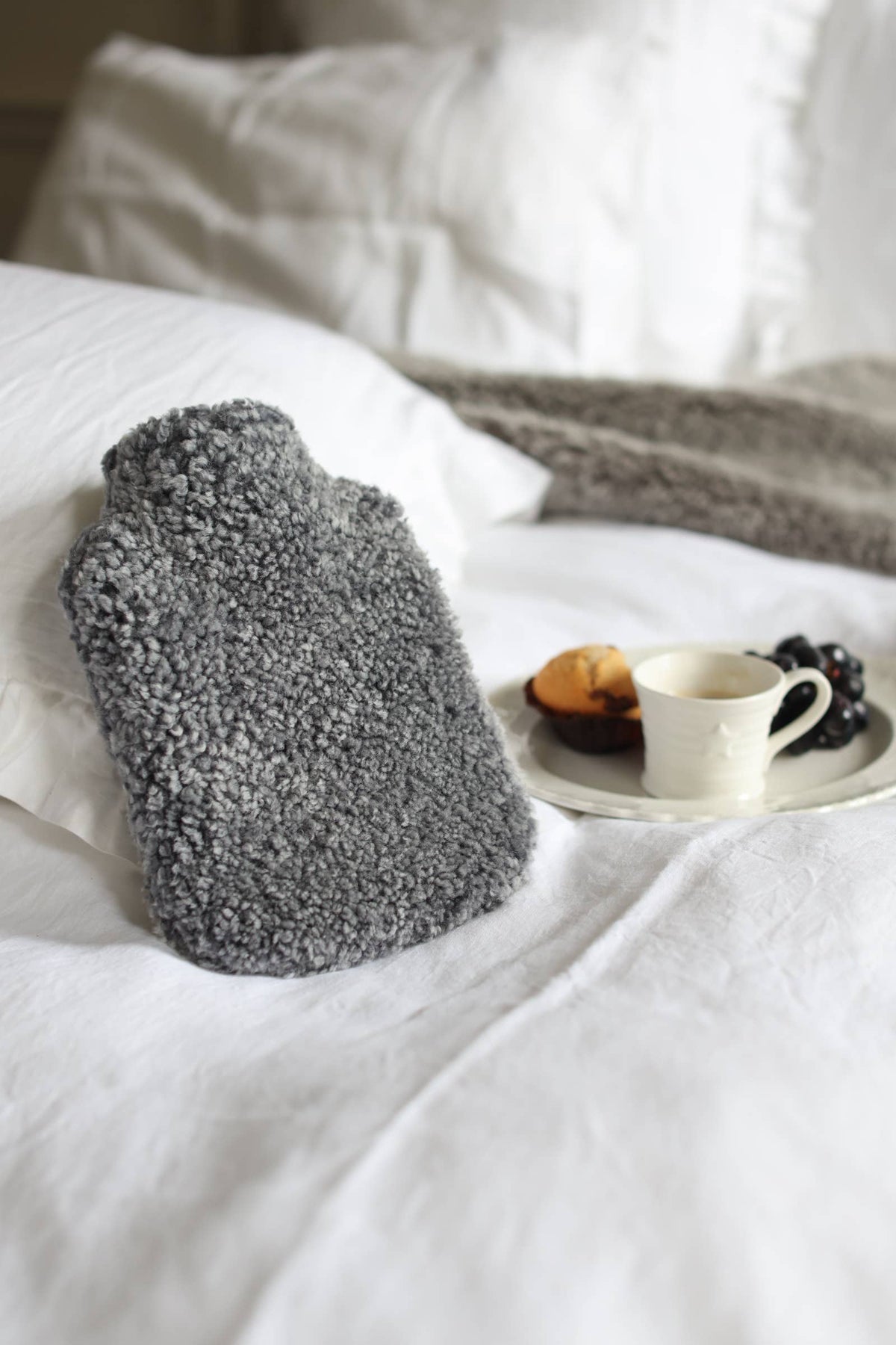 The Taupe Sheepskin Hot Water Bottle