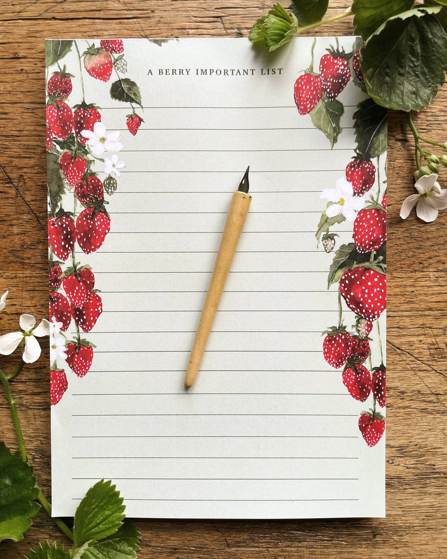 A Berry Important List Floral Botanical Watercolour Notepad