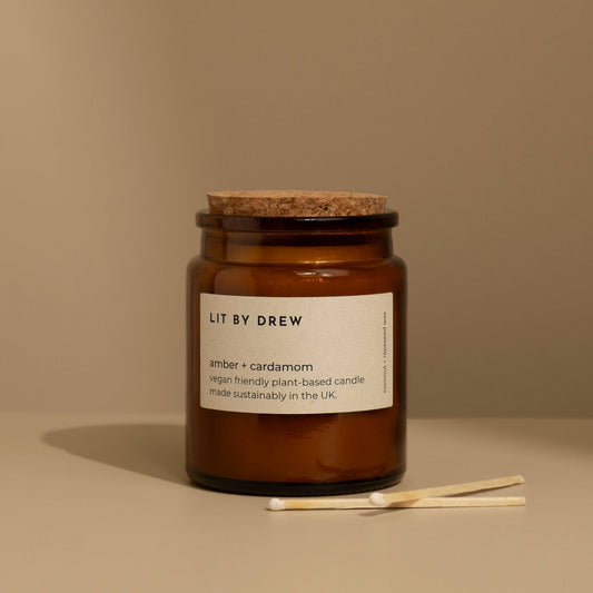Amber & Cardamom Natural Wax Candle
