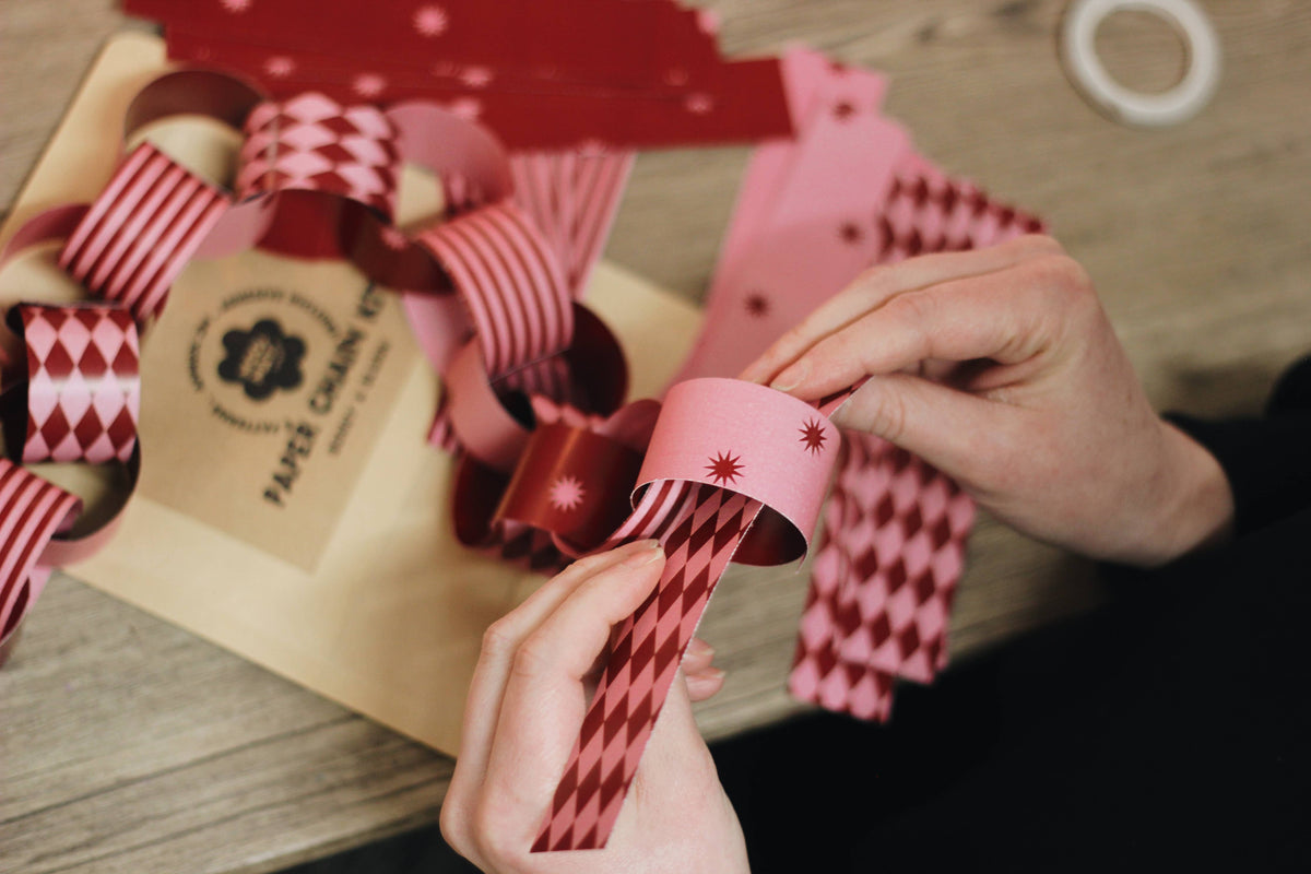 The Berry & Blush Paper Chain Kit