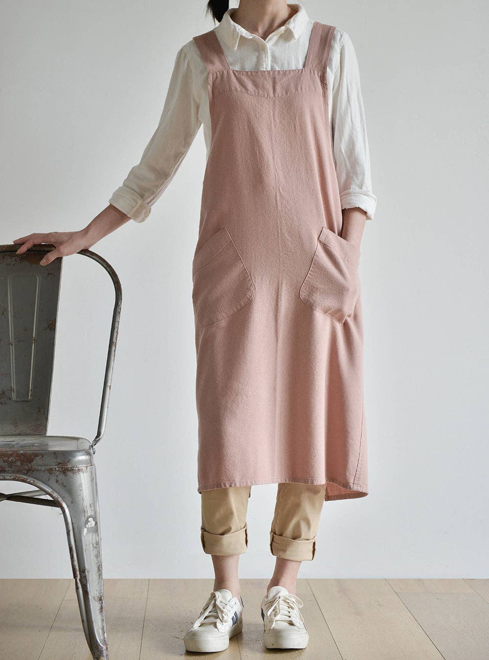Japanese Linen Apron - Pink