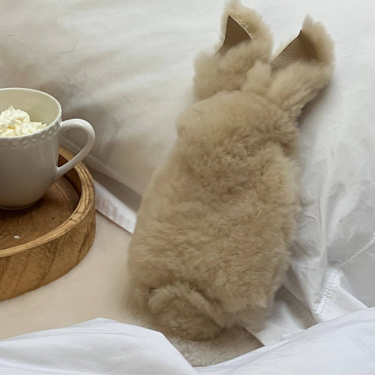 The Ecru Bobtail Bunny Hot Water Bottle Cover & Bottle