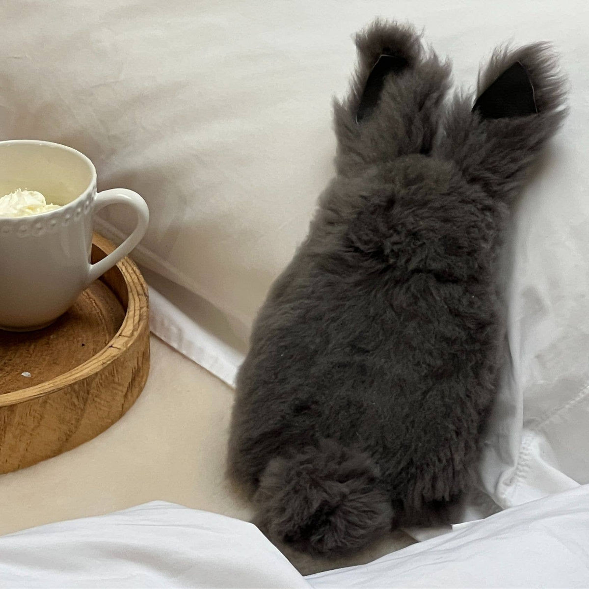 The Ecru Bobtail Bunny Hot Water Bottle Cover & Bottle