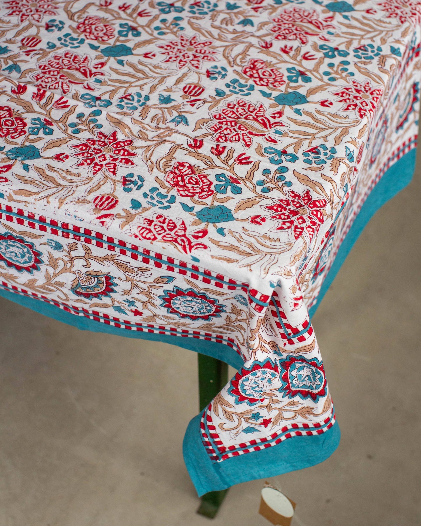 Block Printed Tablecloth: 150 x 220cm