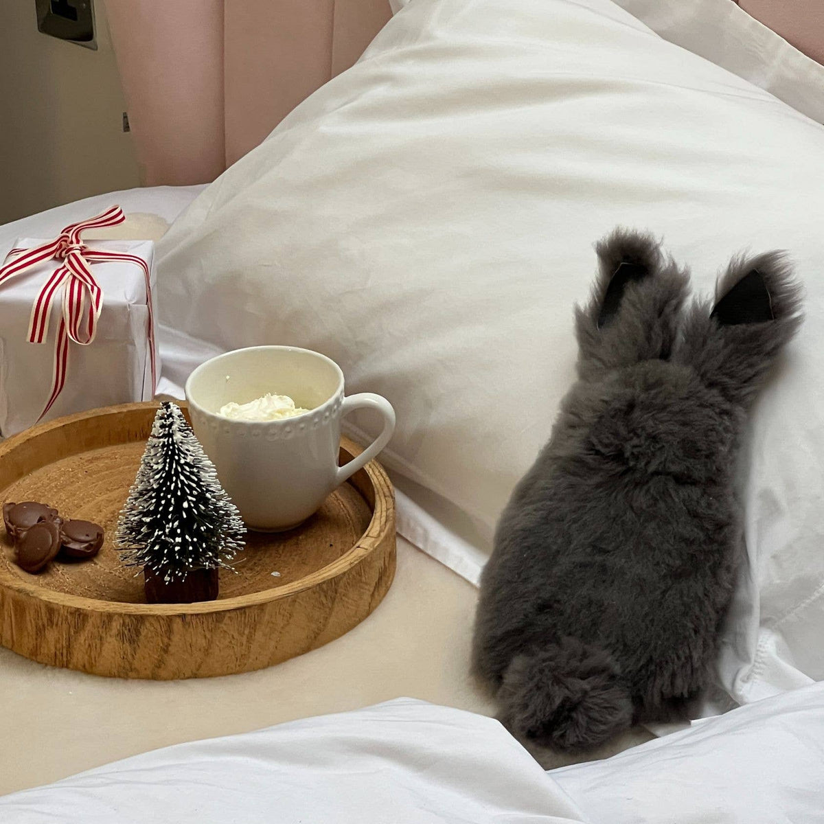 The Ecru Bobtail Bunny Hot Water Bottle Cover & Bottle
