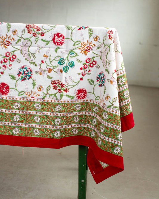 Block Printed Tablecloth: 150 x 220cm