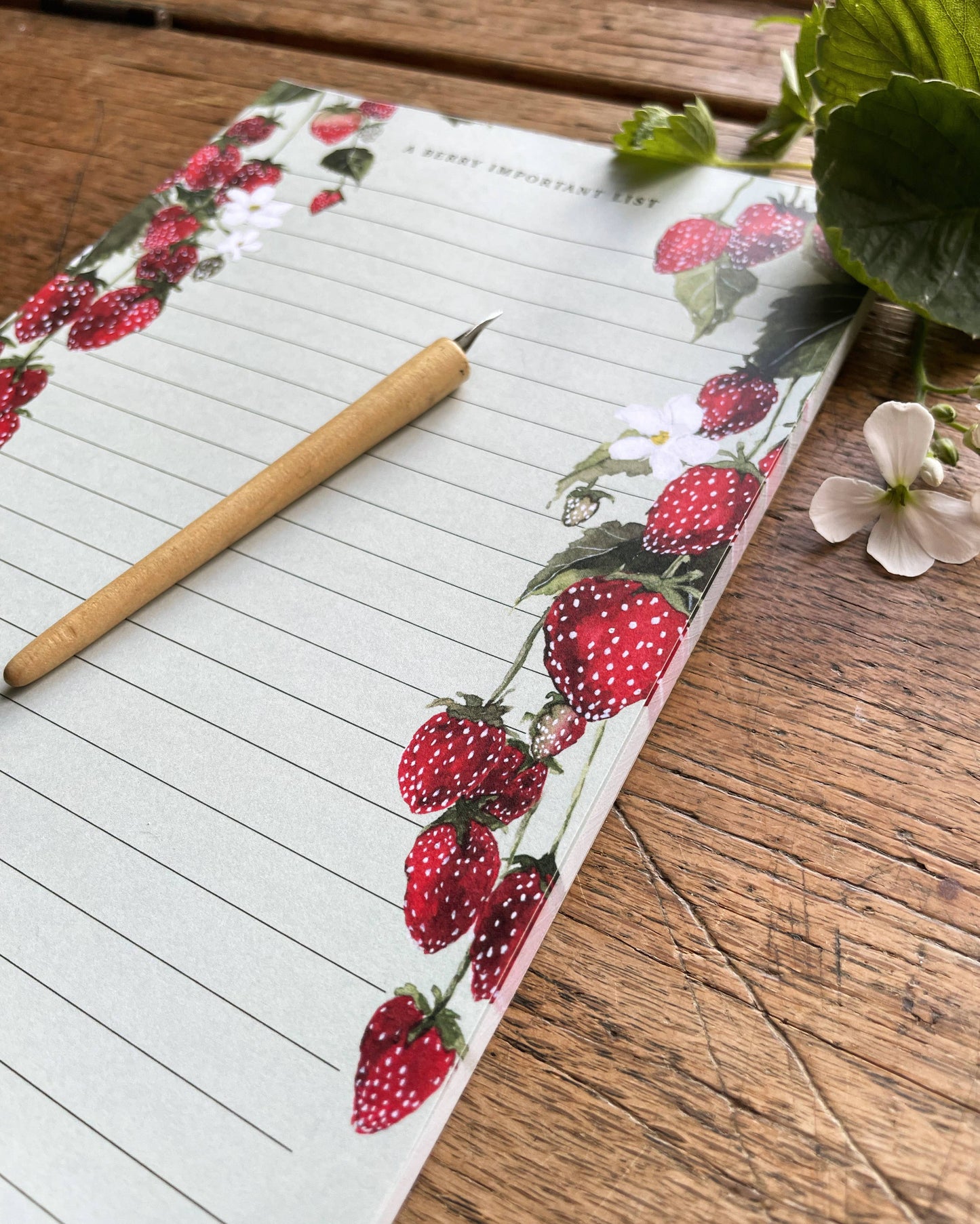 A Berry Important List Floral Botanical Watercolour Notepad