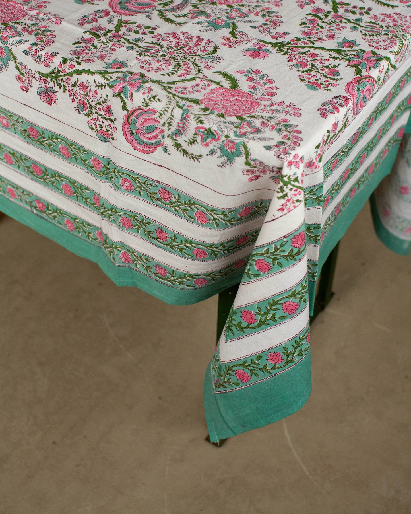 Block Printed Tablecloth: 150 x 220cm