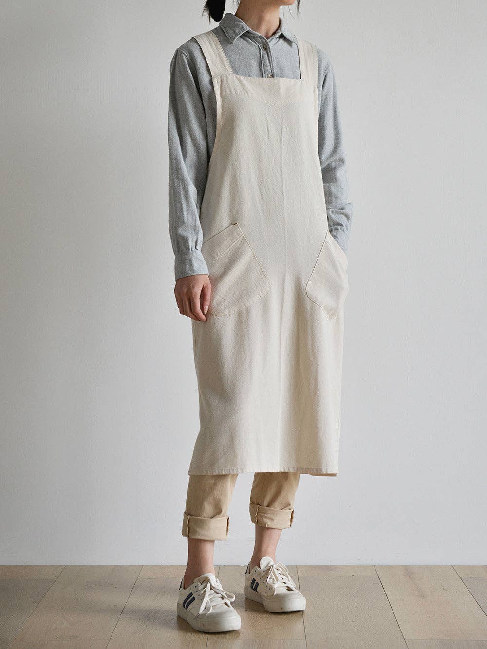 Japanese Linen Apron - Pink