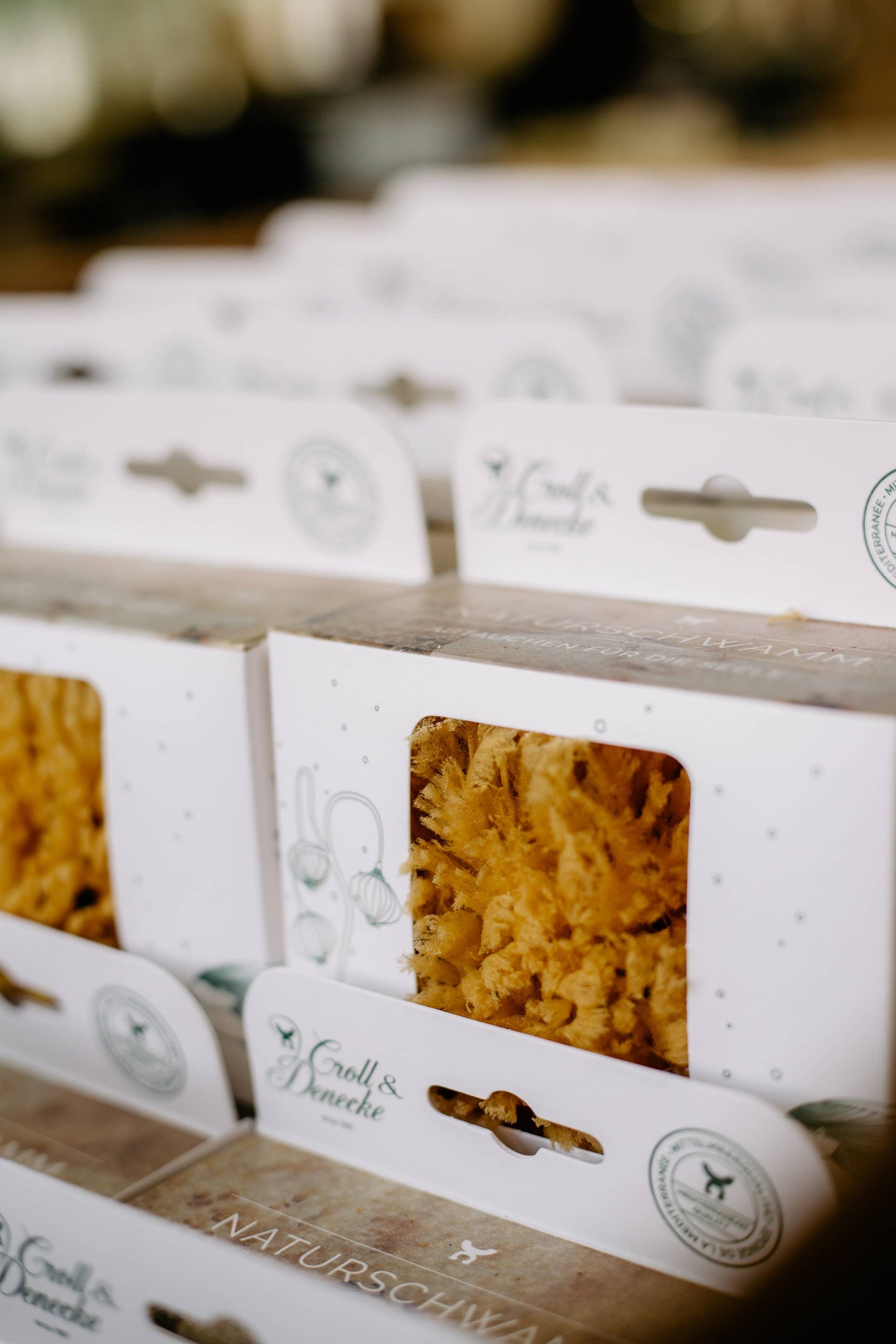 Natural sponge in an eco-friendly gift box: Medium
