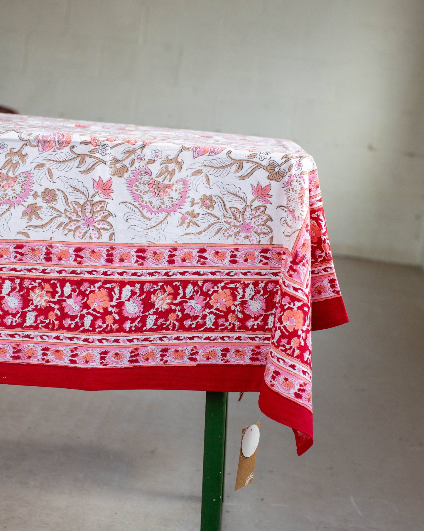 Block Printed Tablecloth: 150 x 220cm
