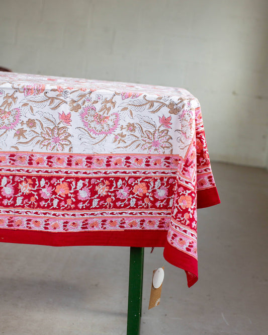 Block Printed Tablecloth: 150 x 220cm