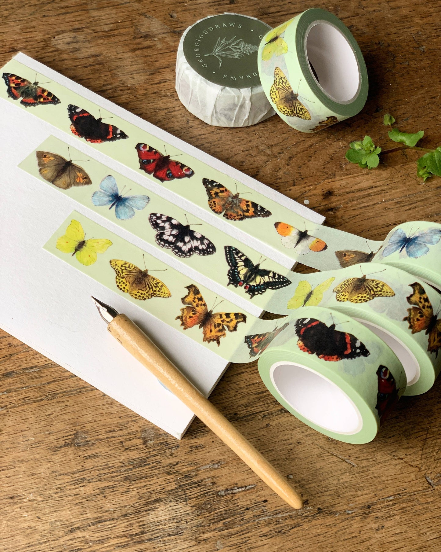 British Butterflies Washi Tape | Insect Entomology Butterfly