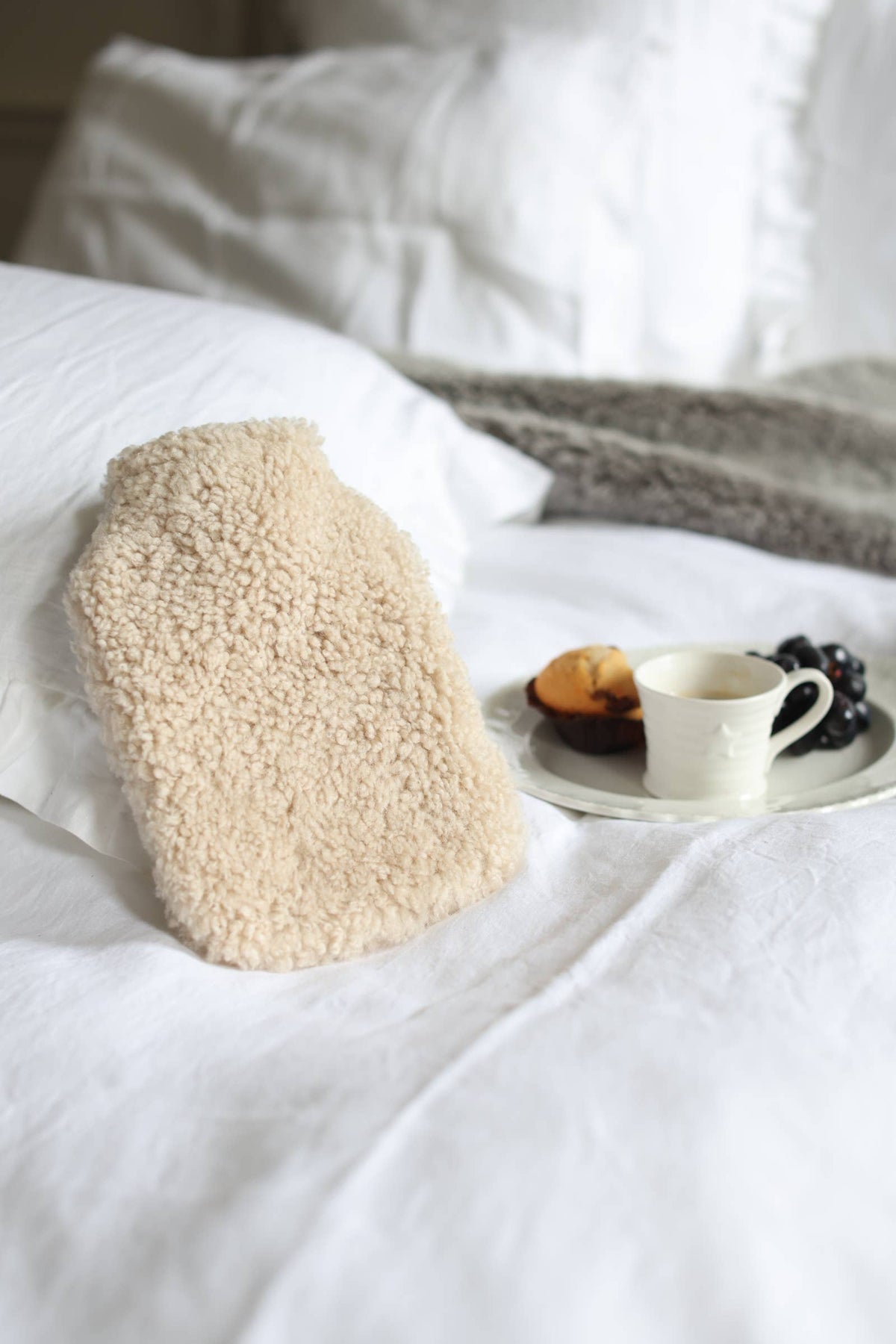 The Taupe Sheepskin Hot Water Bottle
